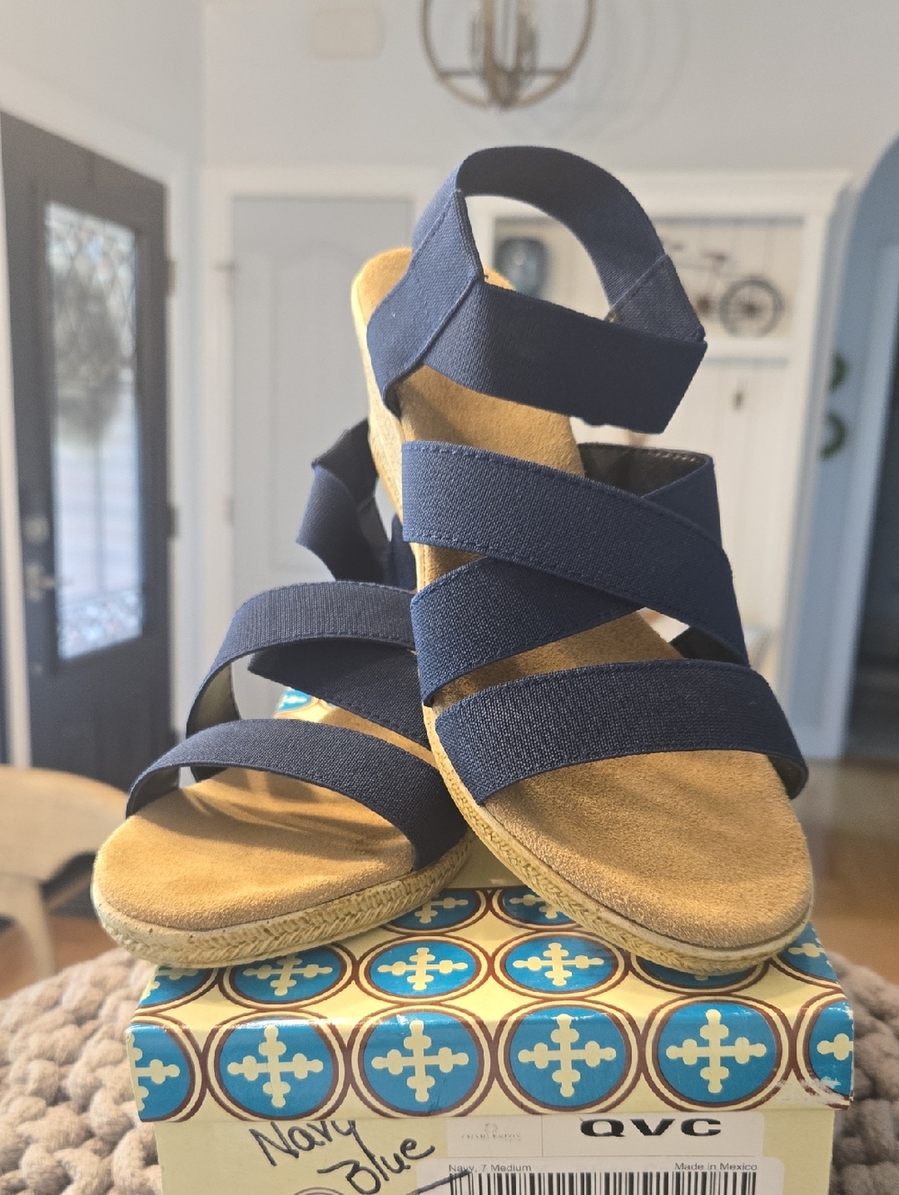 Charleston Shoe Stretch Wedge Sandals